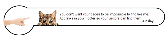 ainsley - footer links