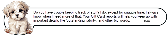 bea - gift card reports
