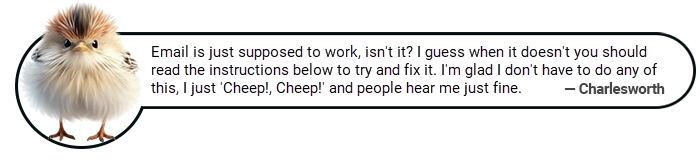 charlesworth - email troubleshooting