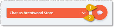 Image showing the Chat controls in the lower right of the eTailPet system.