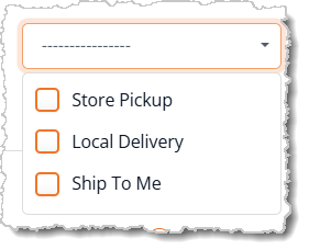 Image showing the Store Pickup, Local Delivery, and Ship to Me options for Delivery Methods.