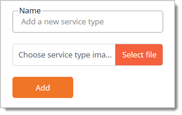 Image of the Add New Service Type menu.