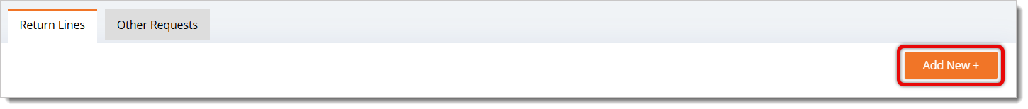Image highlighting the Add New button in the Return Line area.