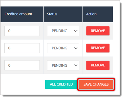 Image highlighting the Save Changes button in the Items section.