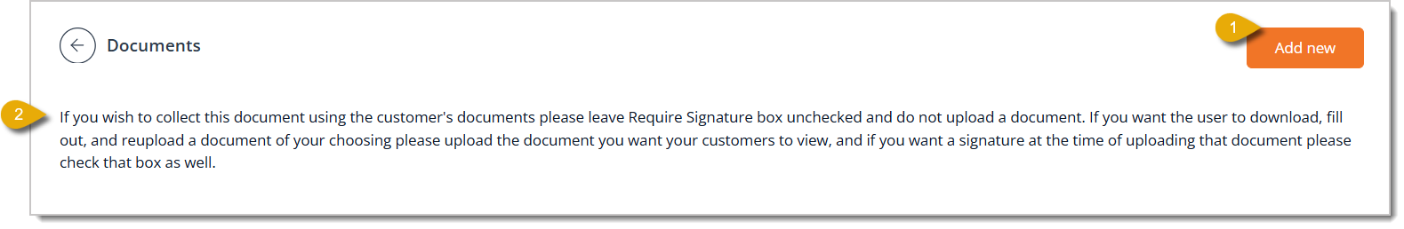Image of the Documents configuration page.