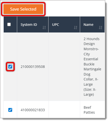 Image highlighting a checkbox and the Save Selected button in the Review My Margins area.