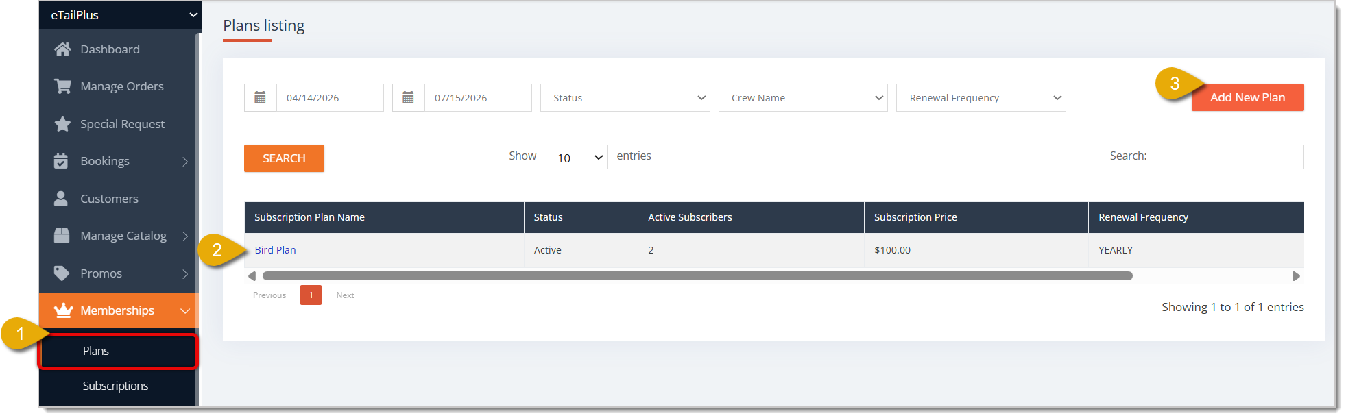Image highlighting steps for accessing the online content area of a subscription plan.
