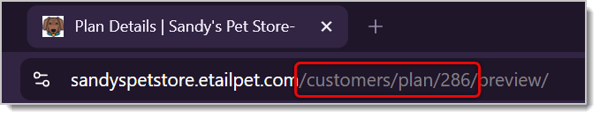 Image highlighting a URL path to be used for setting up online subscriptions.