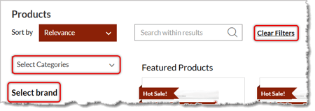 Image highlighting the common text on a eTailPet store website.