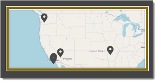 Image highlighting the map border color in the footer of a eTailPet website.