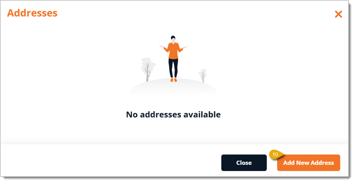 Image highlighting the Add New Address button.