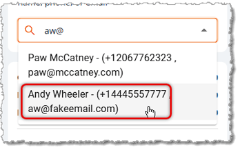 Image showing an active customer search on the New Sale page of the eTailPet system.