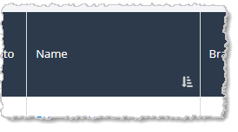 Image showing the Sort Table function on the My Products page of the eTailPet system.