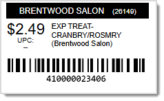 Image showing a sample Expiry product label for the eTailPet system.