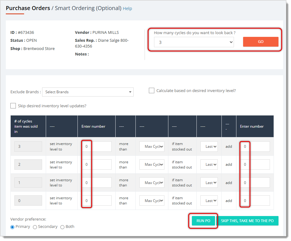 Image showing the basics of Smart Ordering in the eTailPet system.