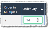 Image showing a fixed quantity error in the Added Items List of the Purchase Order details page in the eTailPet system.