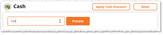 Image showing a custom cash payment amount in the Payments panel of the eTailPet system.
