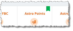 Image showing the ribbon icon over the Astro Points button in the Register indicating the customer has a reward they can redeem.