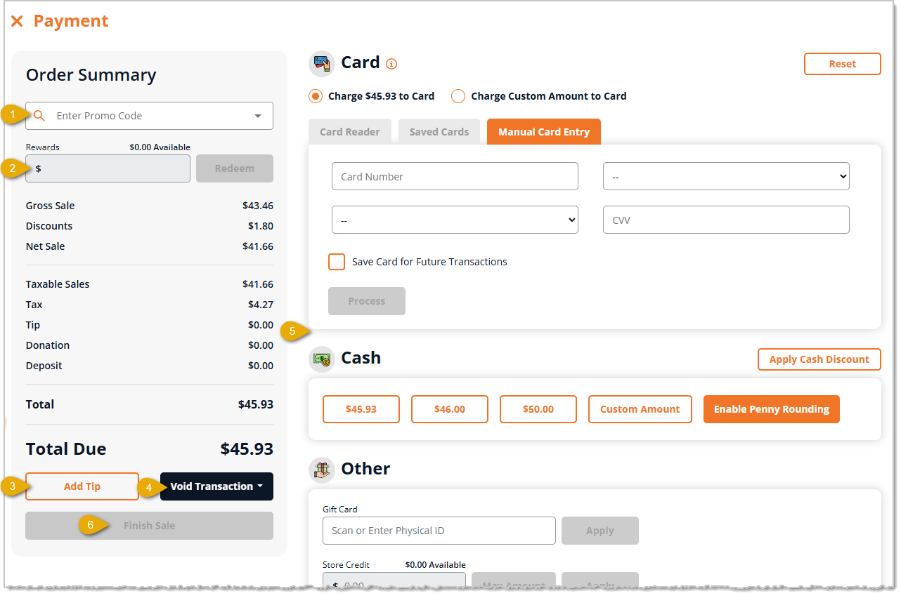 Image showing the Payment window of the New Sale page in the eTailPet system.