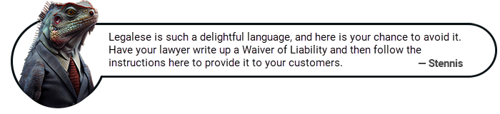 stennis - waiver of liability