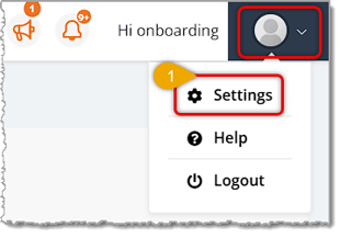 Image showing the Admin menu Settings option in the eTailPet Dashboard.