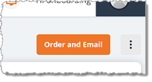 Image showing the Order and Email button on the purchase order details page of the eTailPet system.